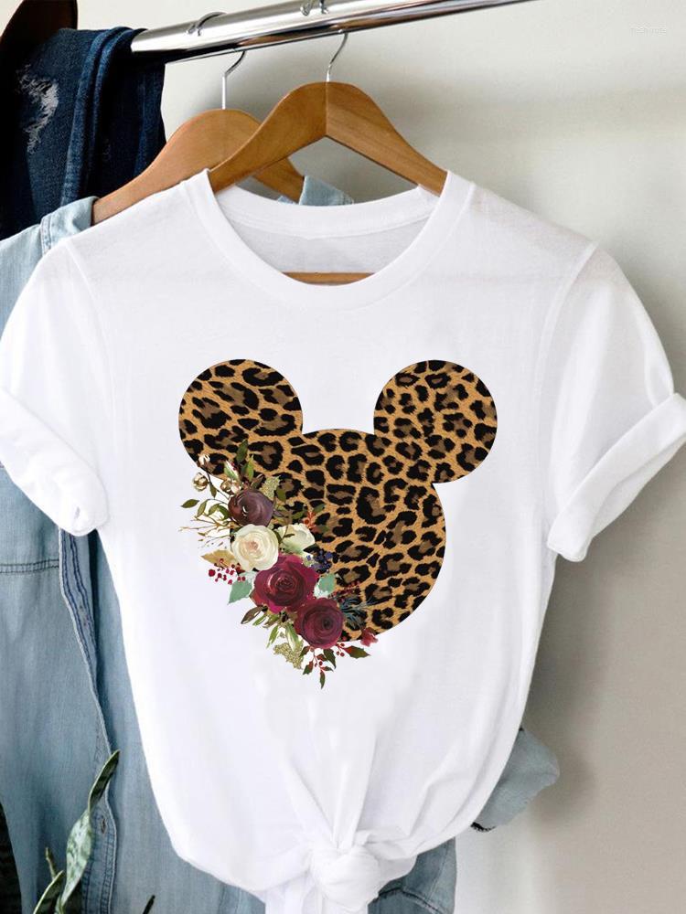 

Men's T Shirts Flower Leopard Trend 90s Clothes Lady Clothing Short Sleeve Graphic Tee Top Printed Fashion Women Female Casual T-shirts, 23