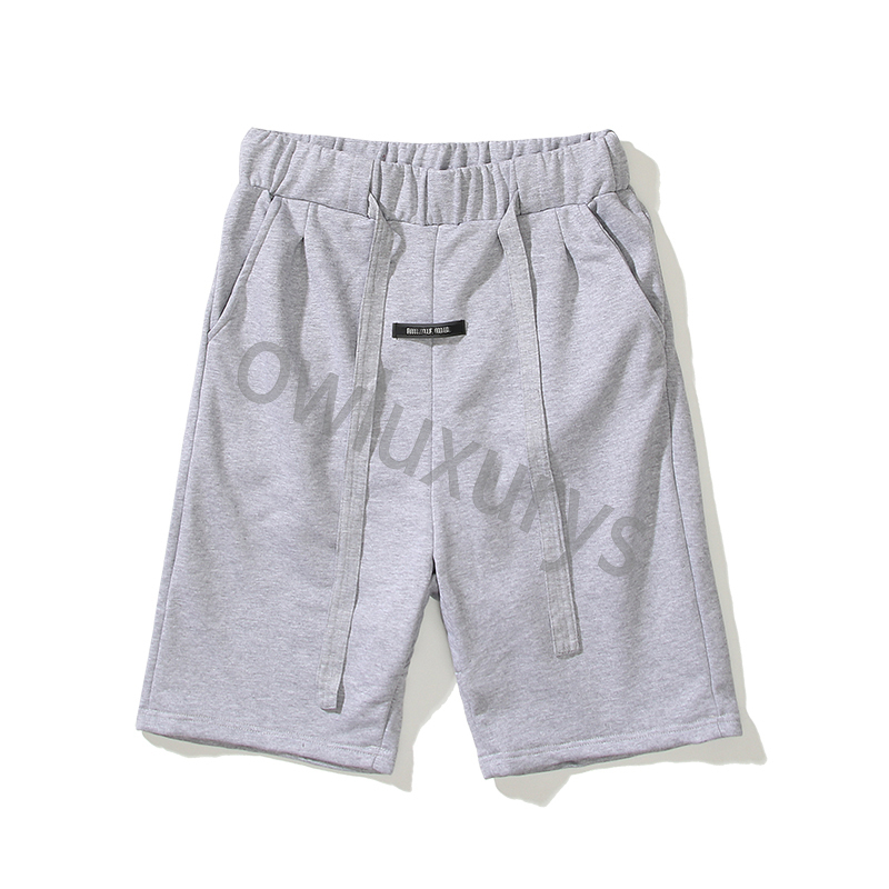 

Men's Shorts European and American summer new fashion brand mens ess high quality tooling Casual pants Short Black Gym Sweatpants fears Women ofgod, The same as original