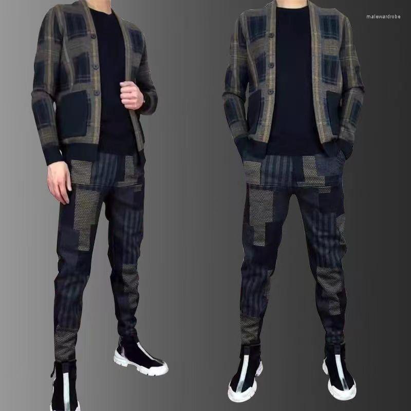 

Men's Tracksuits Patchwork Tracksuit Men Sets Spring Jacket Pants 2 Piece Running Autumn Sweatshirt Sport Joggers Sweatpants Suit Male, Gray