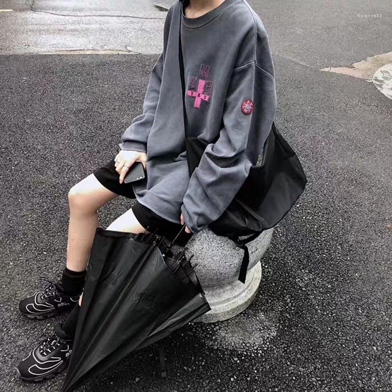 

Men' T Shirts 2023 Cavempt C.E19SS Spring Summer T-shirt Japanese Round Neck Long-sleeved Batik Washed Men Women Pink Cross Patch, Black