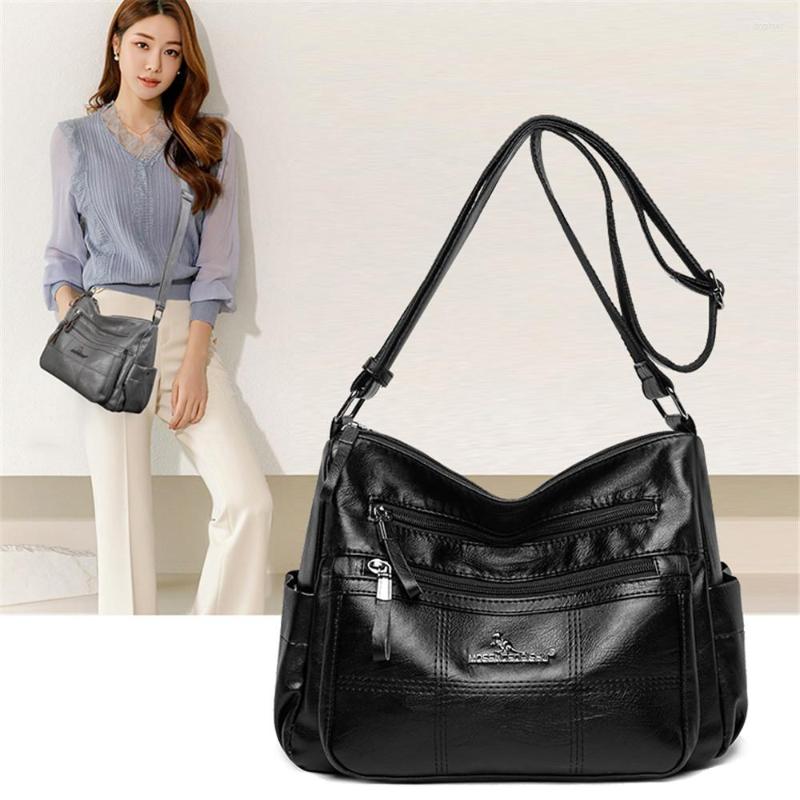 

Evening Bags High Quality Leather Purses And Handbags Women Shoulder Luxury Designer Crossbody For 2023, Black