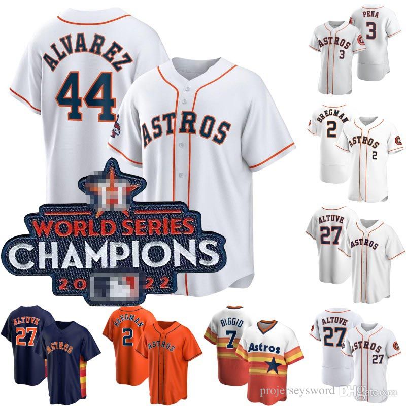 

Baseball Jerseys Astros Yordan Alvarez 2022 World Series Champions Jersey Houston Jeremy Pena Alex Bregman Jose Altuve Justin Verlander Fram, Mens coo base black