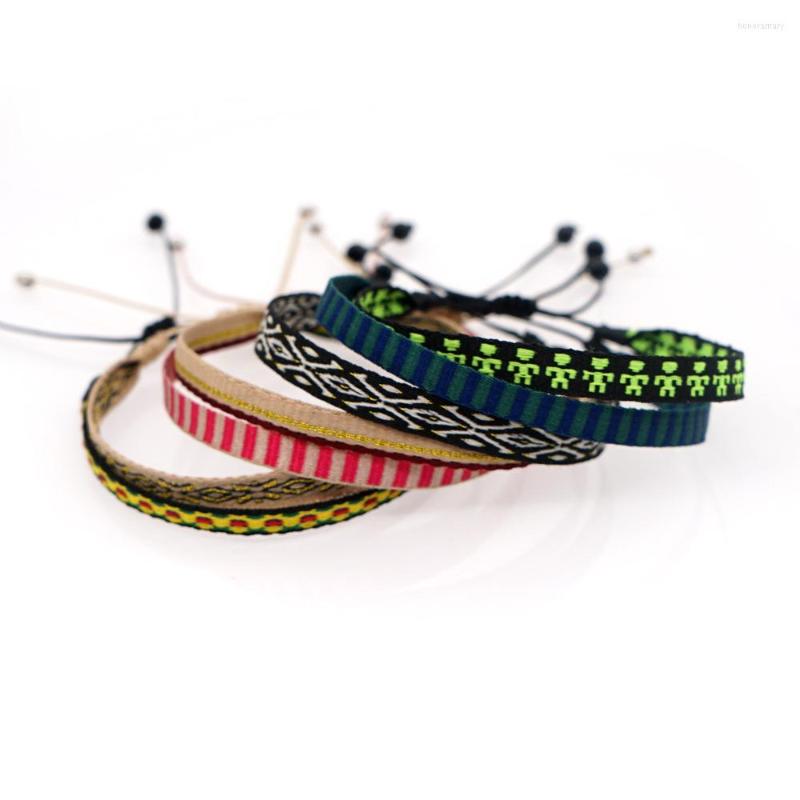 

Charm Bracelets Bohemia Girl Handmade Weave Rope For Women Multi-colored Ethnic Thread & Bangles Jewelry Gift