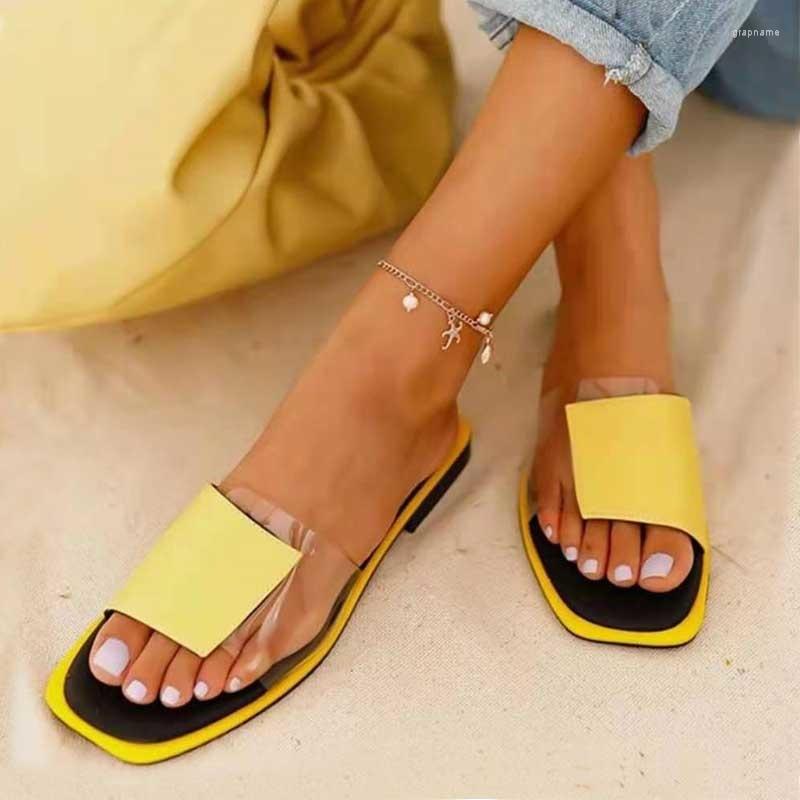 

Slippers 2023 Women Shoes Summer Outside Modern Female Fashion Rope Flat Slingbacks Ladies Splicing Casual, Khaki