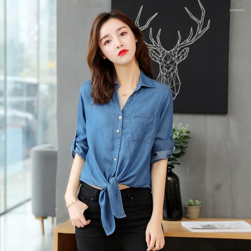 

Women' Blouses 2023 Summer Arrival Women' Fashion Loose Short Denim Shirt Tide