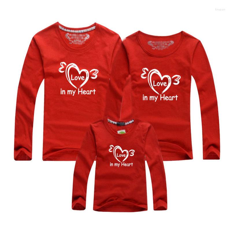 

Men's T Shirts Long Sleeve Heart Deer T-Shirt For Men & Women Children In Many Colors Lovers Family Cotton Leisure Novelty Tops, Sytle2 red