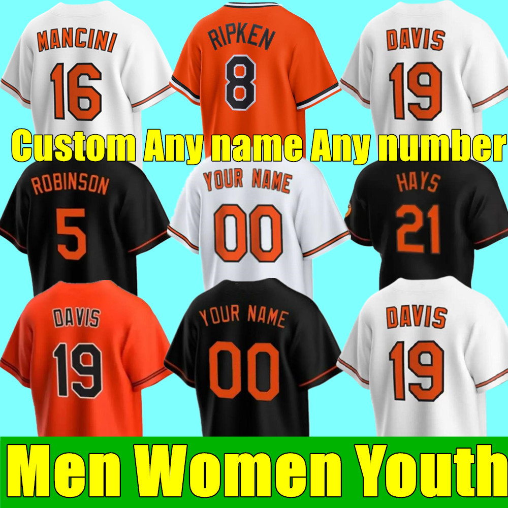 

2023 Custom Adley Rutschman Jersey Ryan Mountcastle Cedric Balti more Mullins Anthony Santander Gunnar Henderson Cal Ripken Jorge Lopez OriolES Austin Hays Men, As shown in illustration