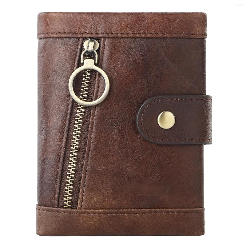 

Wallets Royal Bagger Short Wallet For Men Genuine Cow Leather Male Fashion Small Coin Purses Folding 1305, Black