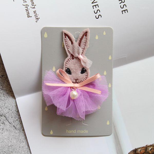 

Hair Accessories Retail 1PC Fashion Cute Bow Lace Skirt Clips Solid Felt Hairpins Princess Headwear, Gray