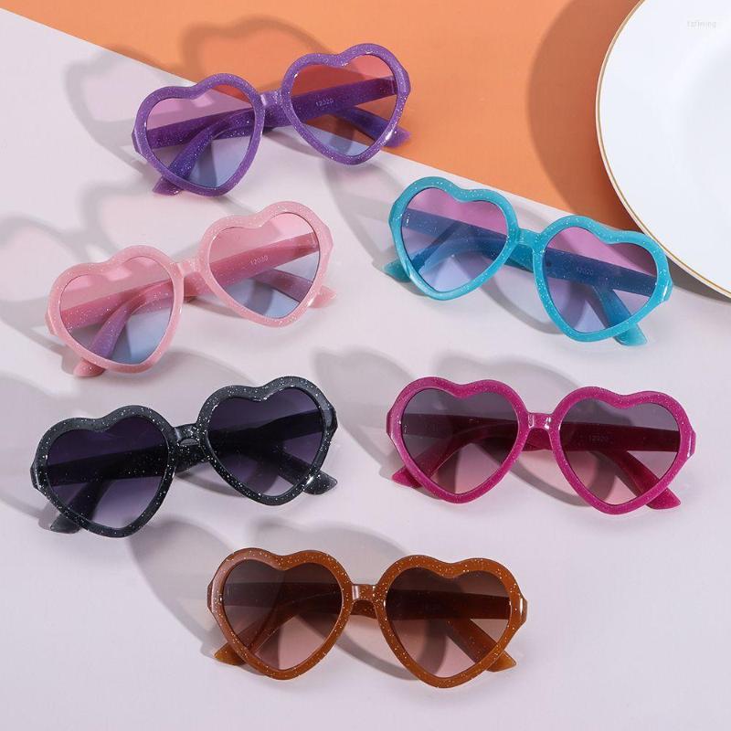 

Sunglasses Cute Crystal Heart-Shaped Candy Color Glasses Kids Toddler Heart