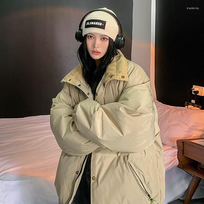 

Women's Trench Coats Winter Jackets Parkas Women Korean Vintage Khaki Oversize Loose Padded Down Jacket Quilted Warm Women's Tops 2023, Brown