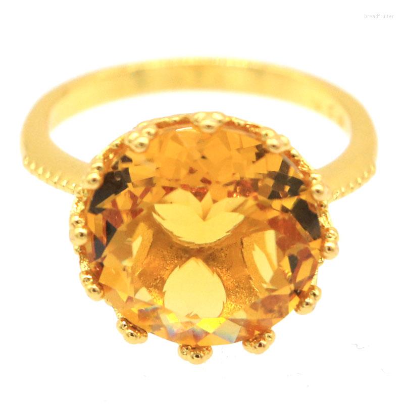 

Cluster Rings 15x14mm Lovely Cute 3.9g Round Created Citrine Daily Wear 14k Gold Silver Wholesale Drop