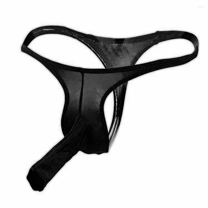 

Men's G Strings Panties Fashion Sretch G-string T-back Micro Thong See Through Briefs Male Breathable Bulge Low Rise Exotic Underwear 1pc, Black