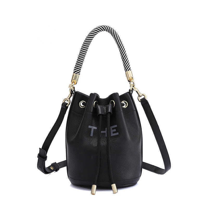 

Drawstring MARC Tote Bag Women Leather Totes Letter Print Designer Bag Fashion All-match Shopper Shoulder Bag Leather Purse Handbag 230314, Mbag-6-18x18x20cm