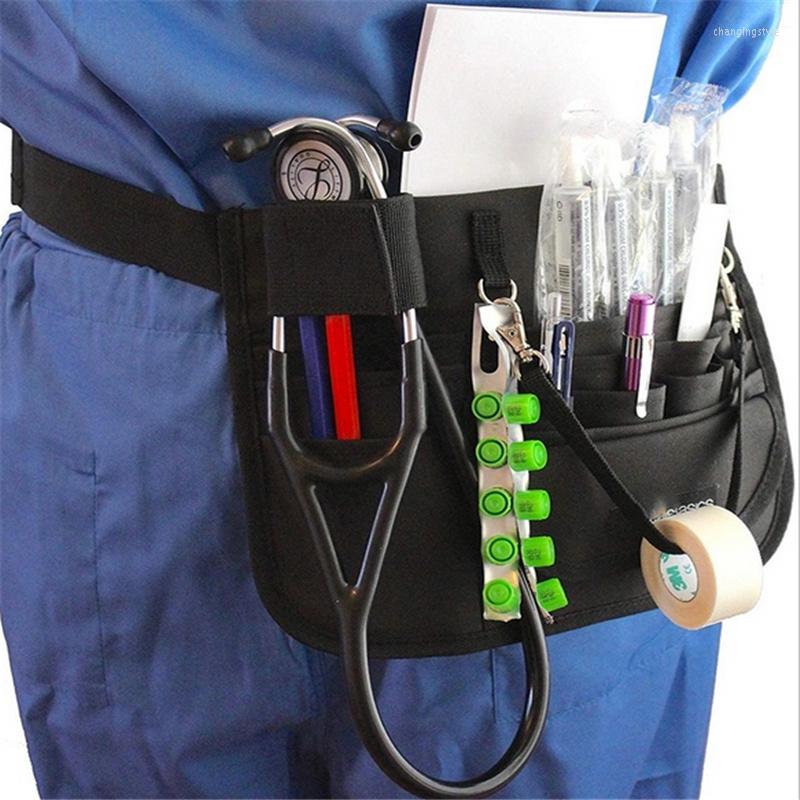 

Waist Bags Organizer Belt Fanny Pack 13-Pocket Bag For Scissors Care Kit Tool Storage Bum Unisex Apron Hip Purse, Purple