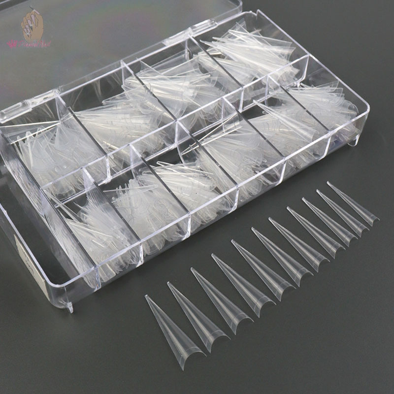 

False Nails 500pcs/box Long Pointed Sharp Stiletto False Nail Tip XXL Straight Fake Tips Clear Abs Artificial Acrylic Fingernails 230413, Black