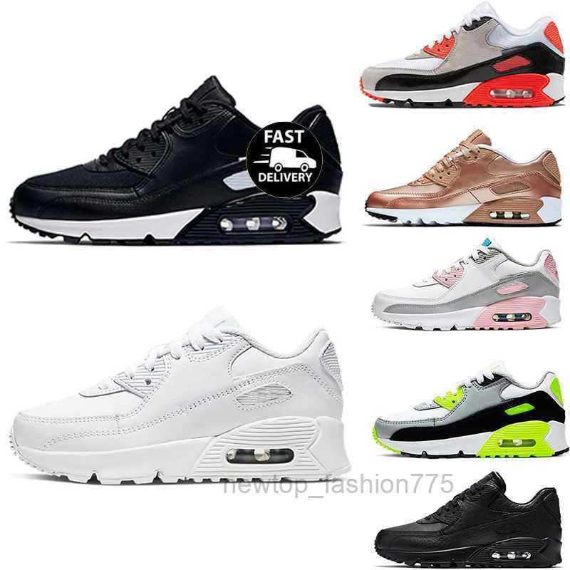 

2022 Top 90S Brand Kids Shoes Baby Toddler Classic Children Boy and Gril Sport Sneakers Outdoor Sports White Black EUR 28-35