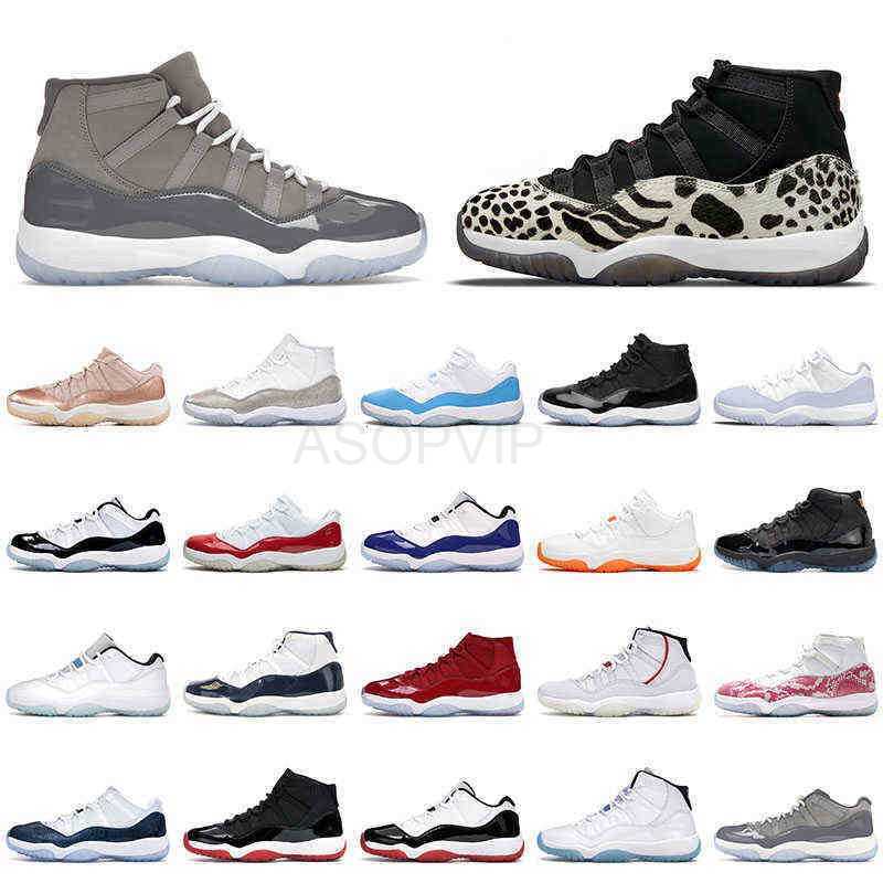 

11 11s XI Mens Basketball Shoes Top Jumpman Women Cool Grey Animal Instinct Low Legend Blue Citrus 25th Anniversary Cap And Gown Sneakers, B7 36-47 gamma blue