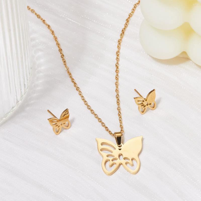 

Necklace Earrings Set Fashion Hollow Butterfly Earring For Women Love Heart Mama Pendant Necklaces Mother's Day Mom Thanksgiving Jewelry, Picture shown