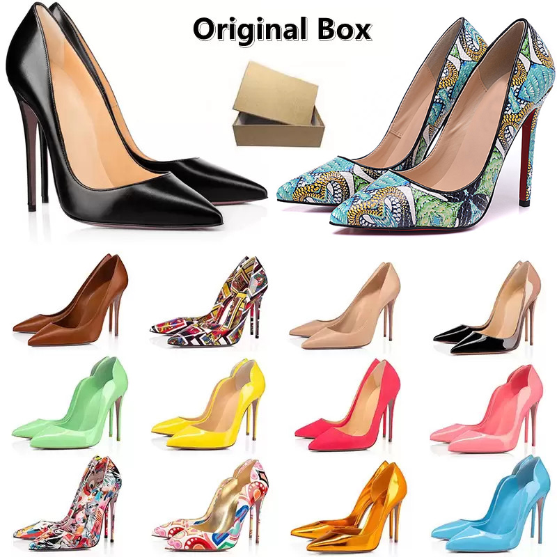 

Trainer Dress shoes Fashion high heel for Women Girl Party Wedding triple black nude yellow pink blue red purple Pointed Toes Pumps, Color#13