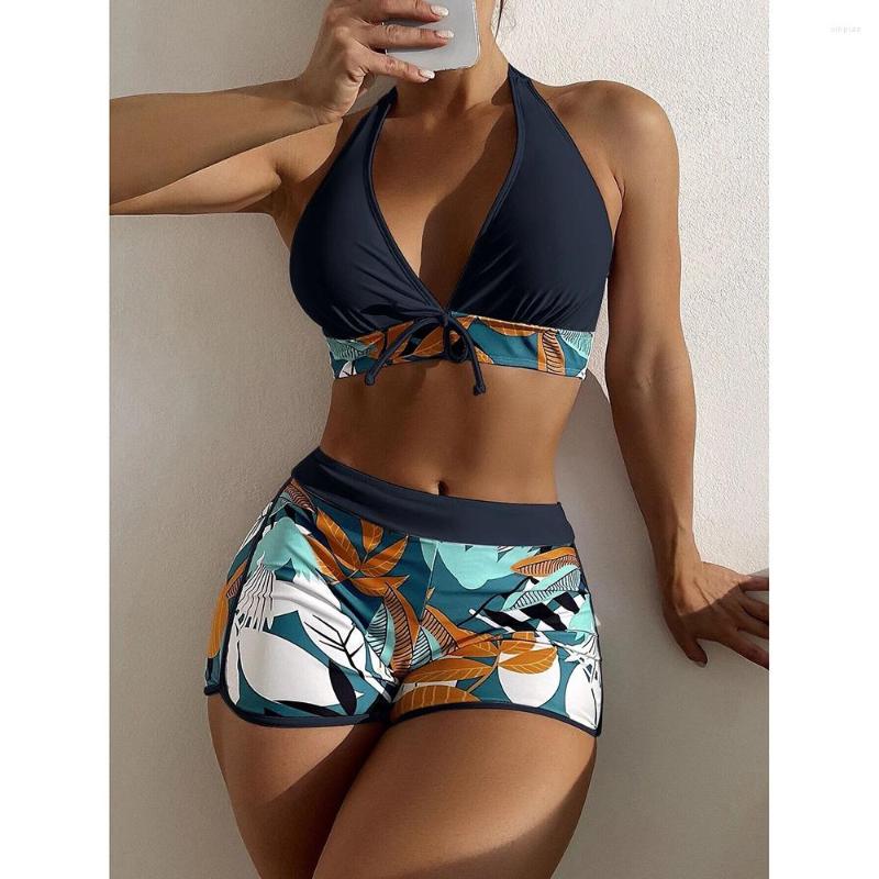 

Women' Swimwear 2023 High Waist Bikini Sets Swimsuit Women Sexy Tie Back Full Bottom Coverage Two Pieces Beachwear Bathing Suit, Black