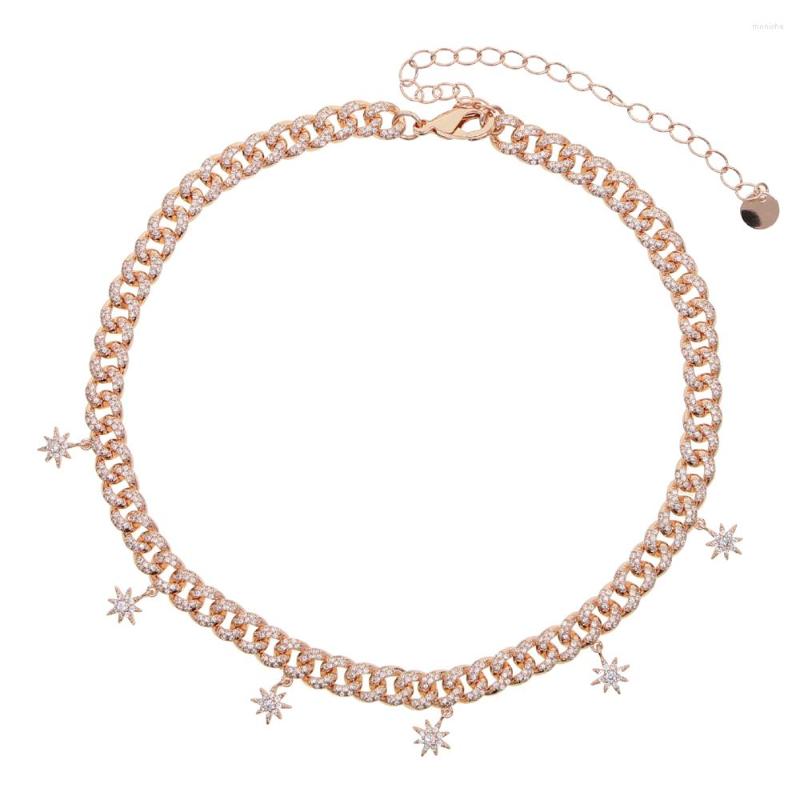 

Choker Punk Hip Hop Women Jewelry Cz Tennis Chain With Snowflake Charm 32 10cm Necklace Wedding Gift 2023 Fashion