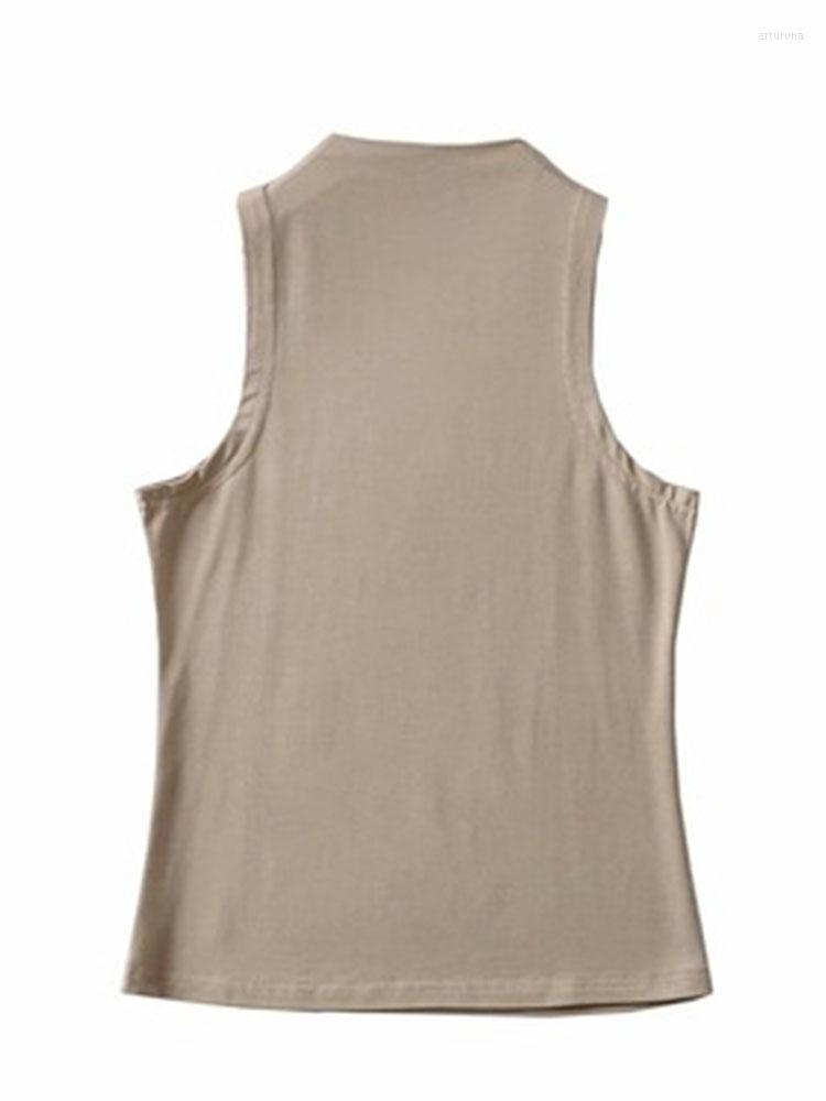 

Women' Tanks 2023 Summer Arrival Women Solid Color Causal Sexy Croped-Top Sleeveless Tank Streetwear, Black