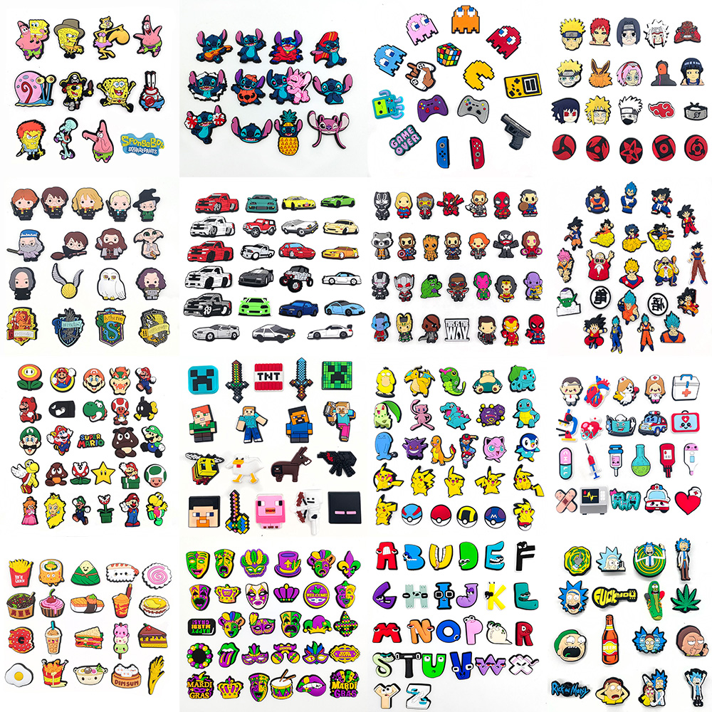 

Other Set Pack Jibz 17 Kinds Cartoon Shoe Charms Funny Diy Croc Clogs Aceessories Sandals Decorate Buckle Kids Party Gifts Drop Deliv Ot14C