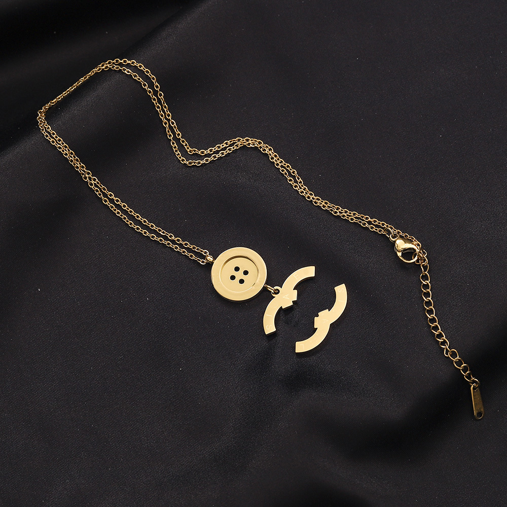 

Luxury Pendant Necklace Fashion Girl Gift Choker Designer Jewelry Long Chain 18K Gold Plated Necklace Spring Romantic Women Necklace Jewelry Wholesale