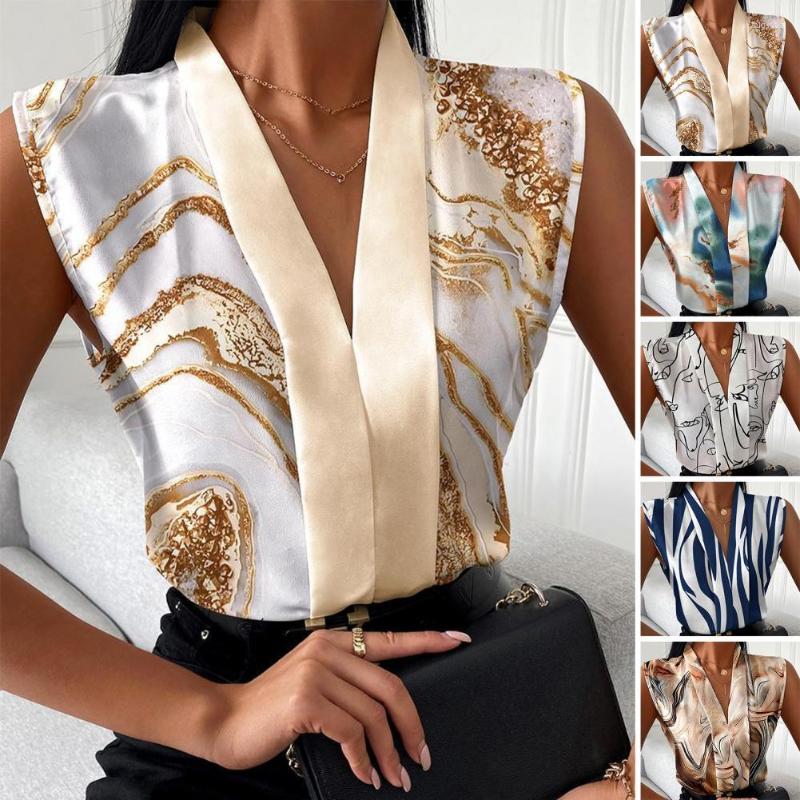 

Women' Blouses Women Shirt V-neck Tee Graphic Pattern Tunic Tank Blouse, Khaki