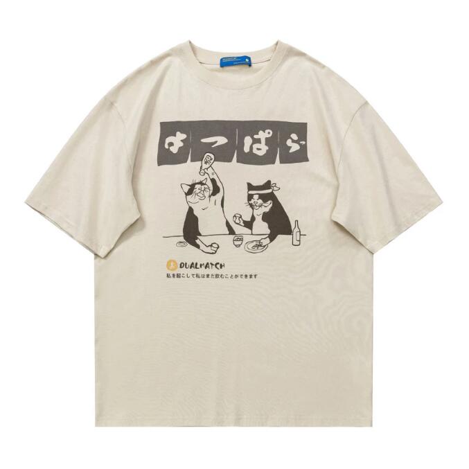 

Men Hip Hop Tops Tees Tshirt T-Shirt Cotton Summer 2023 Cartoon T Shirt