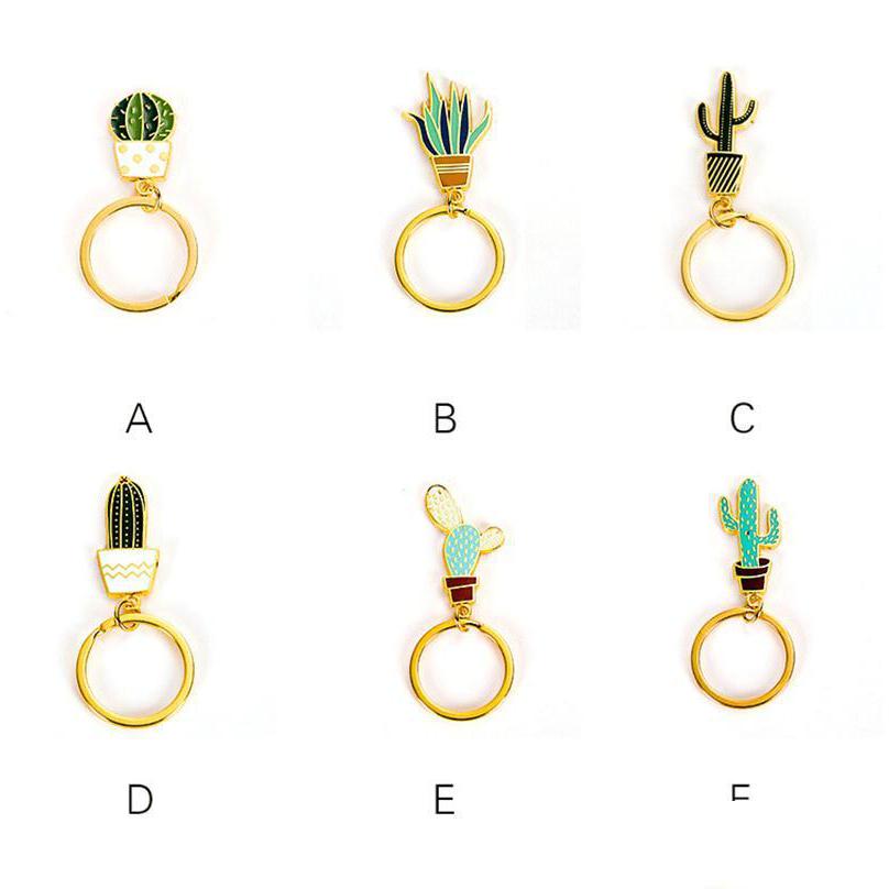 

Keychains Lanyards Succent Potted Keyrings Cactus Beach Style Design Keychain Creative Car Key Holder Cute Finder Bag Ring Dhgarden Dhymc