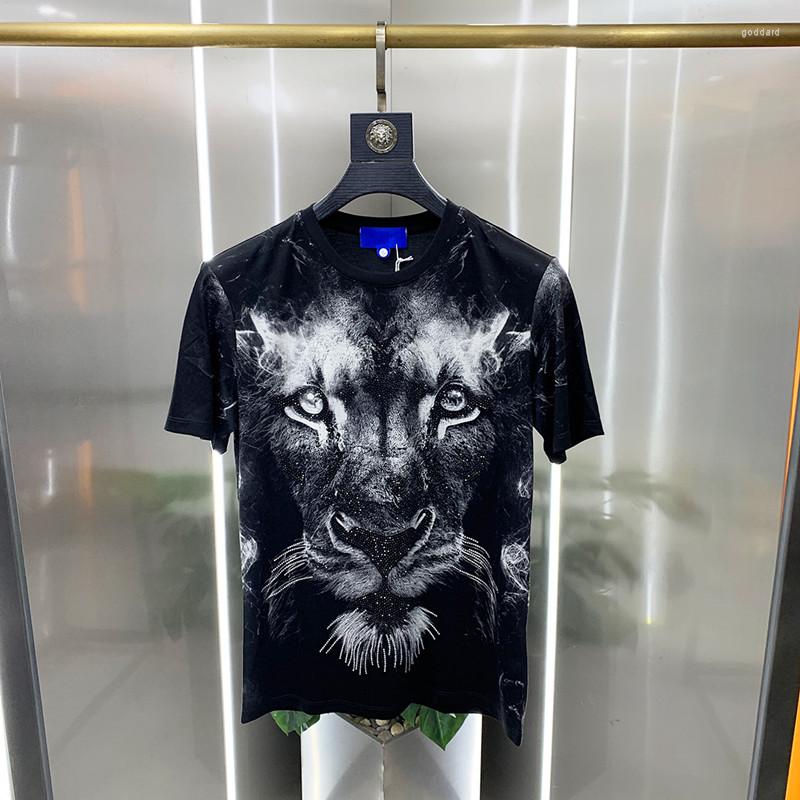 

Men's T Shirts J0406 Fashion Men's Tops & Tees 2023 Runway Luxury European Design Short Print Party Style T-Shirts, Picture shown