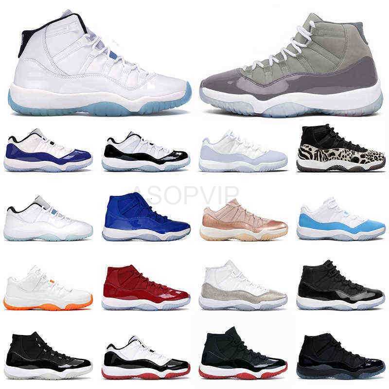 

Top Quality 11 11s Jumpman Basketball Shoes Mens Women Sneakers High Legend Blue Cool Grey Animal Instinct Low Pure Violet Citrus Bred, B22 rose gold 36-40