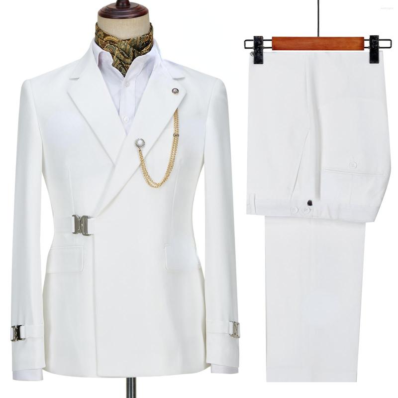 

Men's Suits A White Blazer Suit For The Summer Of 2023 Metallic QQ Men's Ball Gowns Costume Homme Trajes Men De Hombre, Beige