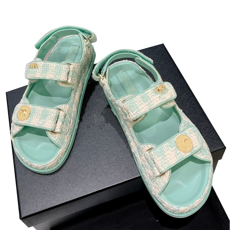 

23ss Womens Flat Heels Sandals Adjustable Ankle Buckle Dress Shoes Slingbacks Slides Summers Slippers Ladies Outdoor Leisure Beach Shoe Girls Flip Flop Mules, Shoes box