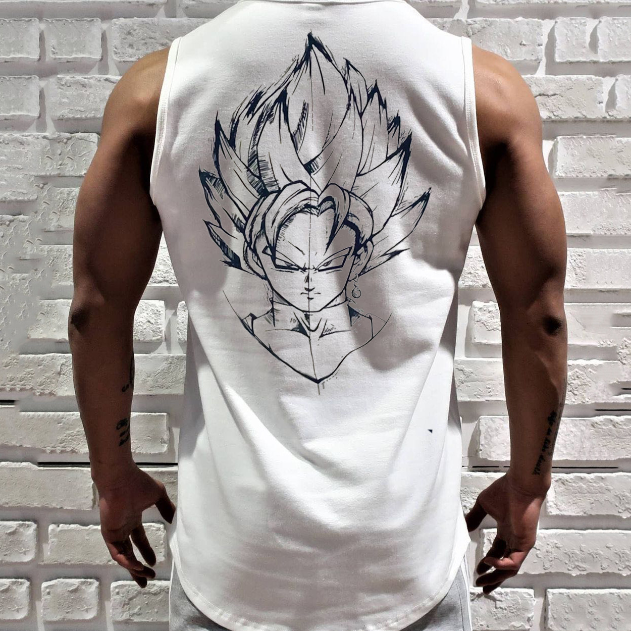 

Men's Tank Tops Men Muscle Bodybuilding Fashion Basketball Summer Undershirt Cotton Singlet Sleeveless Male 230414, White