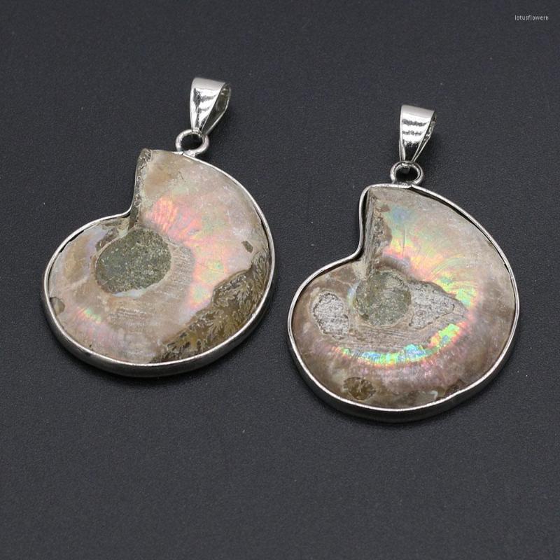 

Pendant Necklaces 1PC Natural Stone Snail Ammonite Ocean Conch Shell Charms For Women Making Jewelry DIY Crafts Necklace Earring Accessory