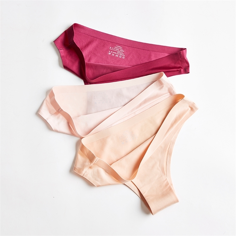 

Women's Panties Women's Panties Underwear Thongs Sexy Lingerie Seamless Sports Female Tanga For Woman Ice Silk Seamless Panties For Women 230414, Black coffee red