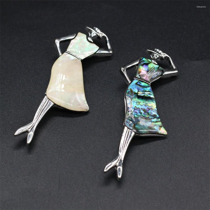 

Brooches Natural Shell Brooch Dress Lady For Women Designer Party Office Coat Accessories Fashion Jewelry 28x75mm
