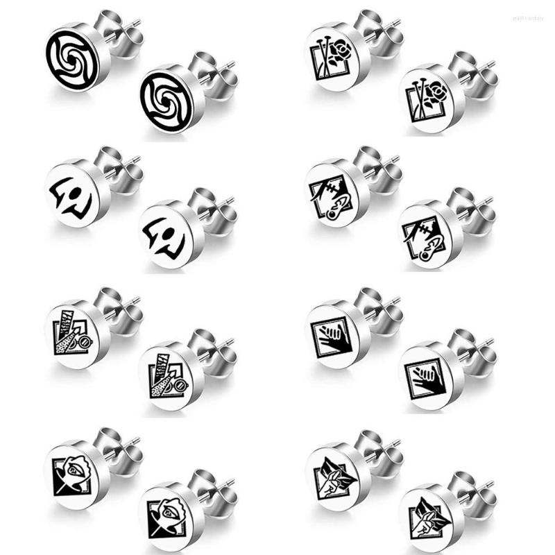 

Backs Earrings Anime Jujutsu Kaisen Tiger Stick Youren Five Pieces Understanding Stainless Steel Fashion Earstuds Gift