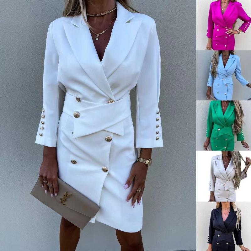 

Women's Suits White Women's Jacket 2023 In Business Casual Slim Long Sleeve Crop Blazers Dresses Sets Elegant Office Ladies Blazer, Beige
