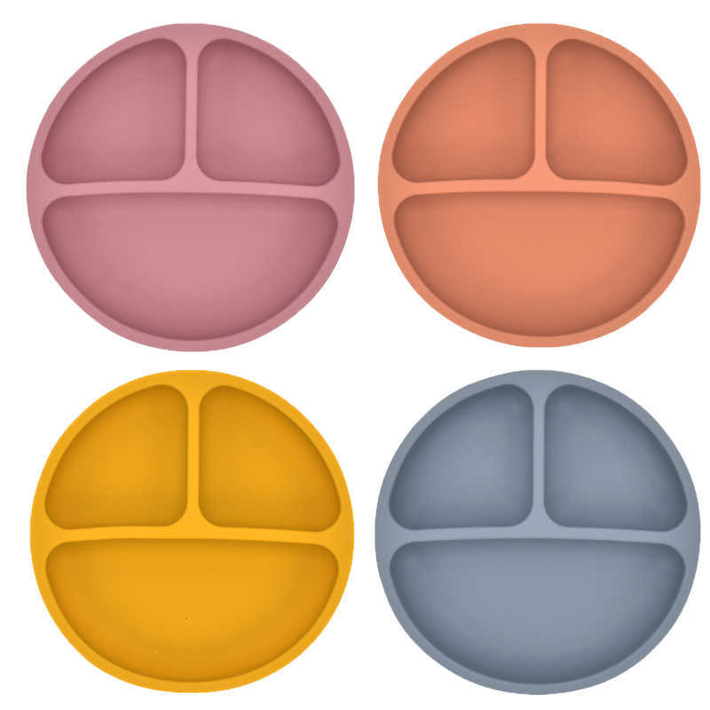 

Cups Dishes Utensils Baby Safe Silicone Dining Plate Food Grade Children Dishes Training Tableware Kids Feeding Bowls Toddle Training Learning Dishes AA230413