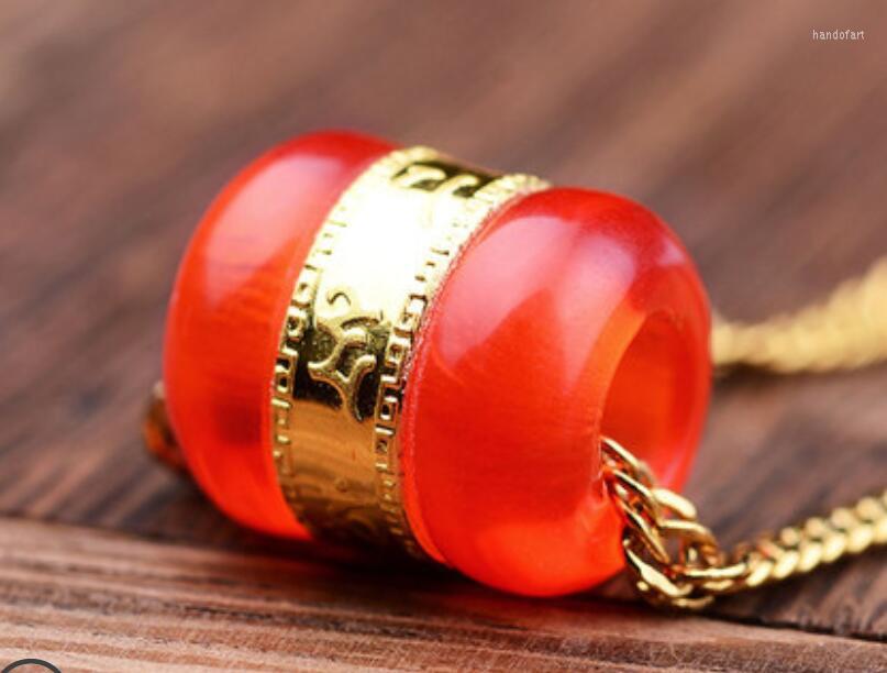 

Pendant Necklaces Beautiful Red Green Bead Male And Female Couple Necklace