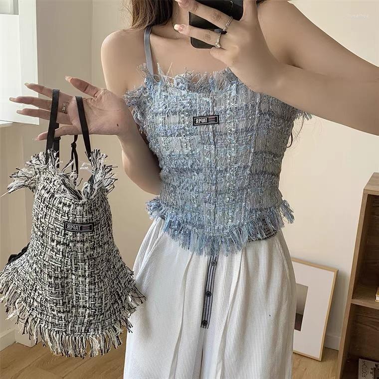 

Women's Tanks Korean Camisole Women Top Padded Sleeveless Tank Tops, Picture shown