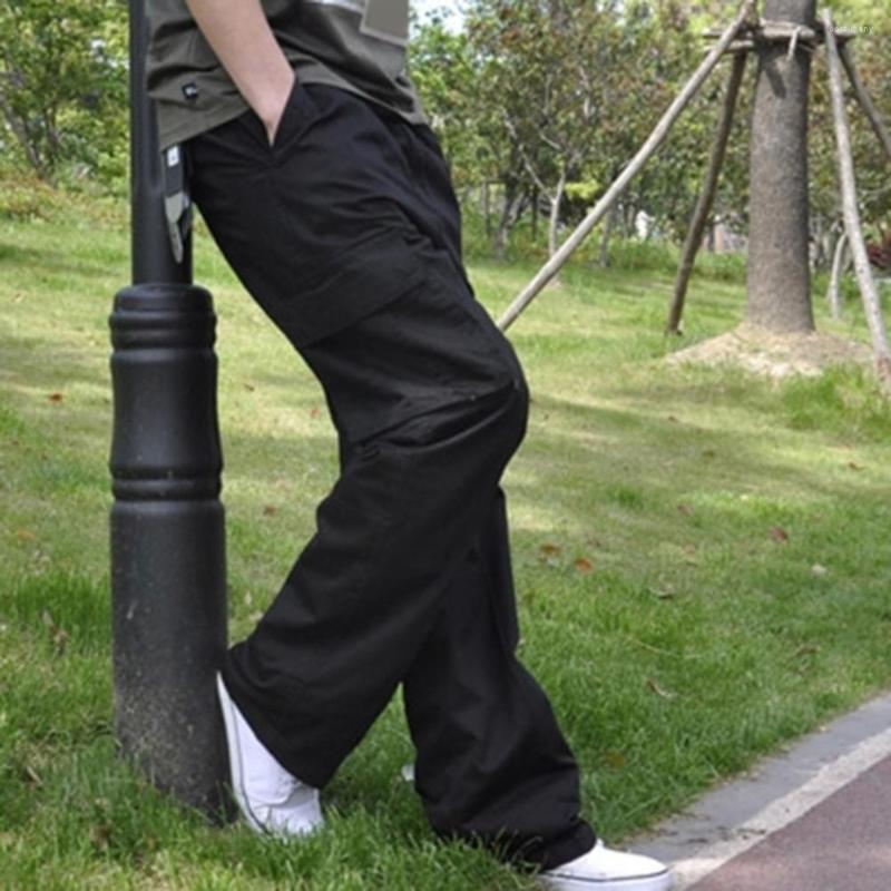 

Men's Jeans Stylish Baggy Trousers Zipper Dressing Bottoms High Waist Straight Pants, Green