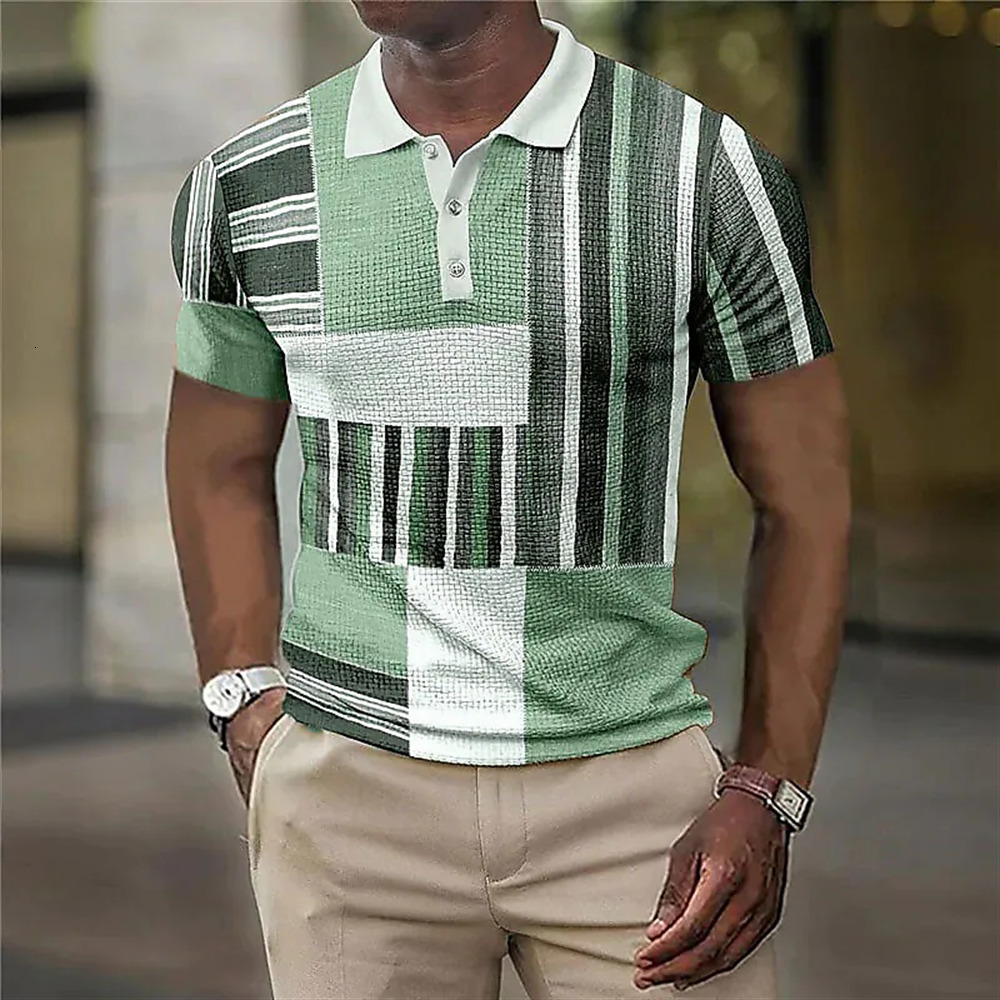 

Men' Polos Plaid Men' Polo Shirt Summer Slim Fit Short Sleeve Tshirt Mesh Breathable Sports Lapel Top Tees Fashion Striped Man Clothing 230414, S01-tt00134