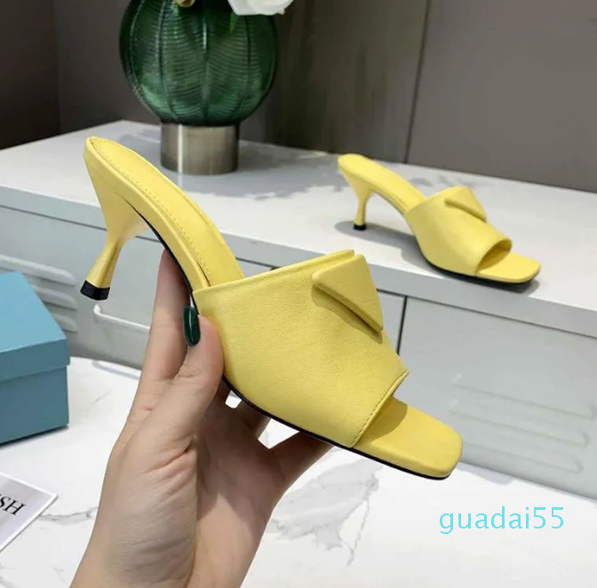 

slide flat Women Sandals Designer Slides Brushed Leather Summer High Heels Fashion Flat Flip Flops Classic Shoes slipper sandal heel designer sandal designer heel