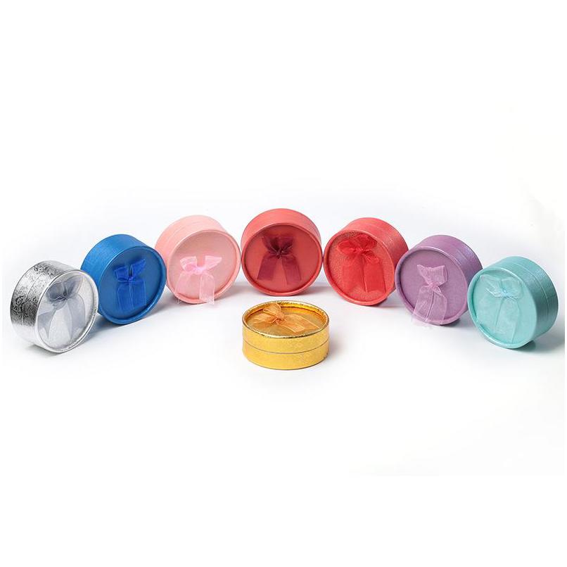

Jewelry Boxes Cute Mini Storage Paper Box Round Shape Small Gift For Women Necklace Bracelet Earrings Drop Delivery Packaging Dhgarden Dhq34