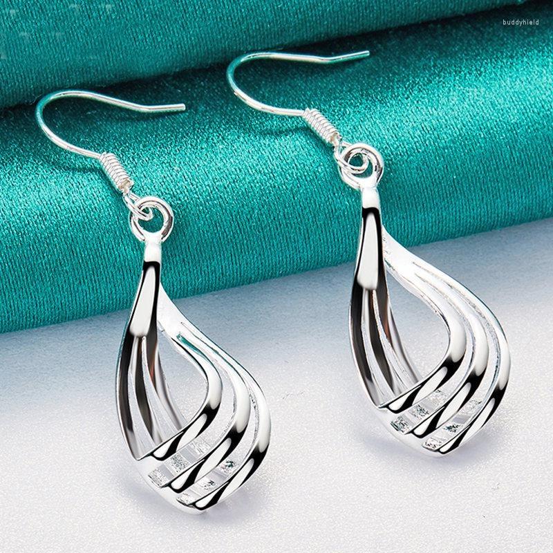 

Dangle Earrings Accessories For Woman 925 Sterling Silver Twist Water Drop Women Girl Temperament Fashion Party Jewelry Gift